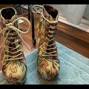 Shoe Republic La Floral ankle boot